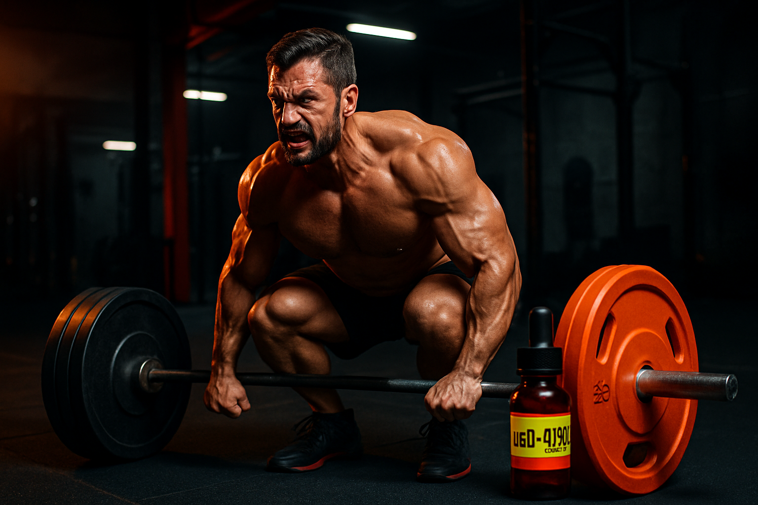 Wissenschaftliche Darstellung von Ligandrol LGD-4033 mit molekularer Struktur und Informationen zur Wirkung